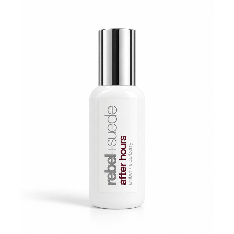 rebel+suede after hours room spray with amber and elderberry notes