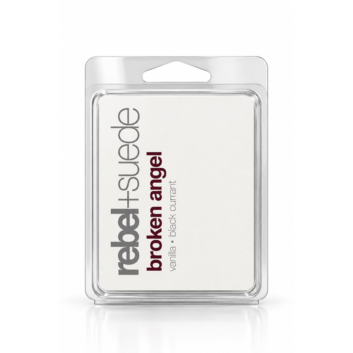 rebel+suede broken angel wax melt with vanilla and black currant notes