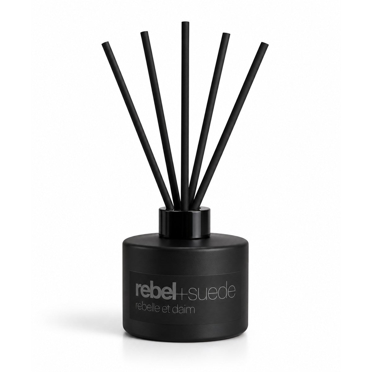 rebel+suede yeu reed diffuser set in black vessel