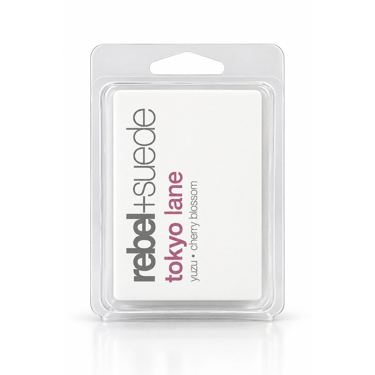 rebel+suede tokyo lane wax melt with yuzu and cherry blossom notes